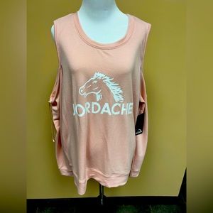 Jordache off the shoulder pink sweater Women’s 1X NWT.